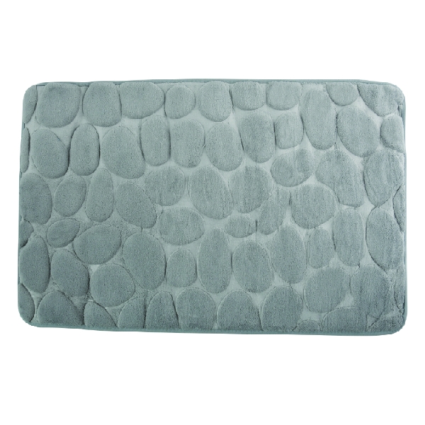 Tendance 7718N181 Pebbles memóriahabos fürdőszobaszőnyeg 50x80 cm szürke