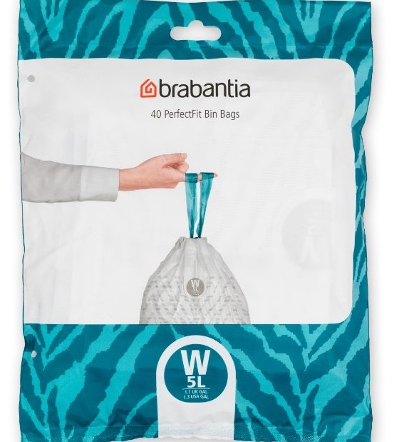 Brabantia 137846 PerfectFit szemeteszsák 5 l 40 db Kód:W