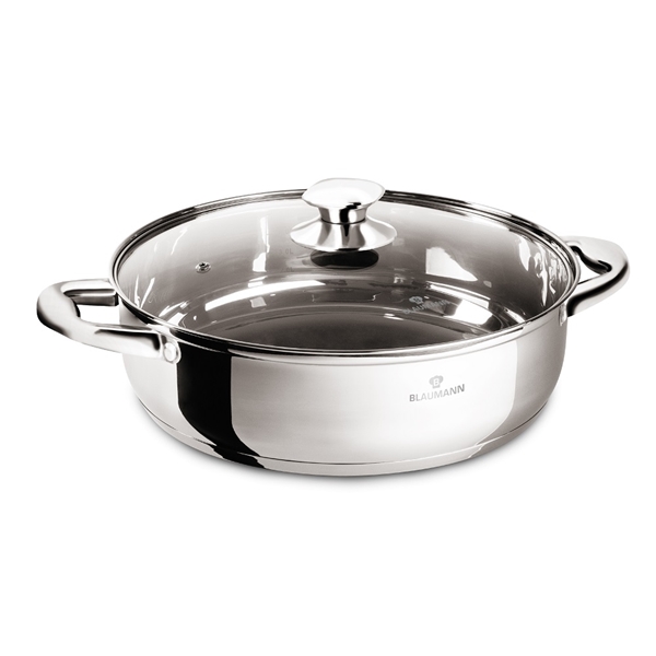 Blaumann BL-3867 Gourmet Line alacsony lábas fedővel 28 cm