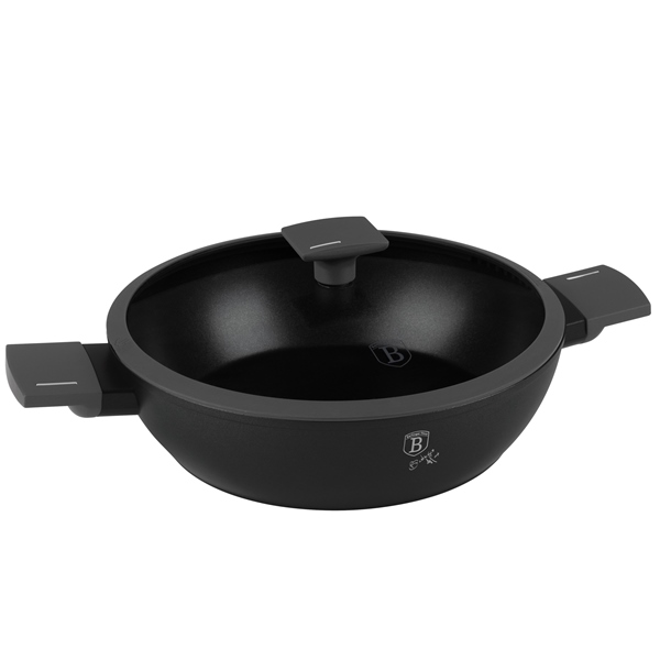 Berlinger Haus BH-8128 Antracit Collection alacsony lábas fedővel 28 cm